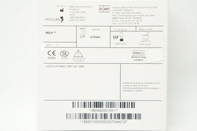Integra 050109 Subtalar MBA, Implant 9mm (x)